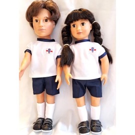 3 Lions football kit with shoes and ball to fit 18" dolls like Our Generation and Designafriend