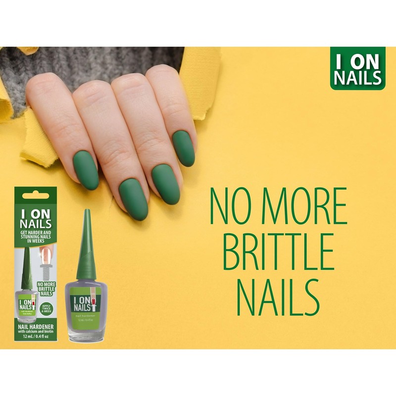 I On Nails Hardener with Calcium Biotin, Longer, Stronger, No