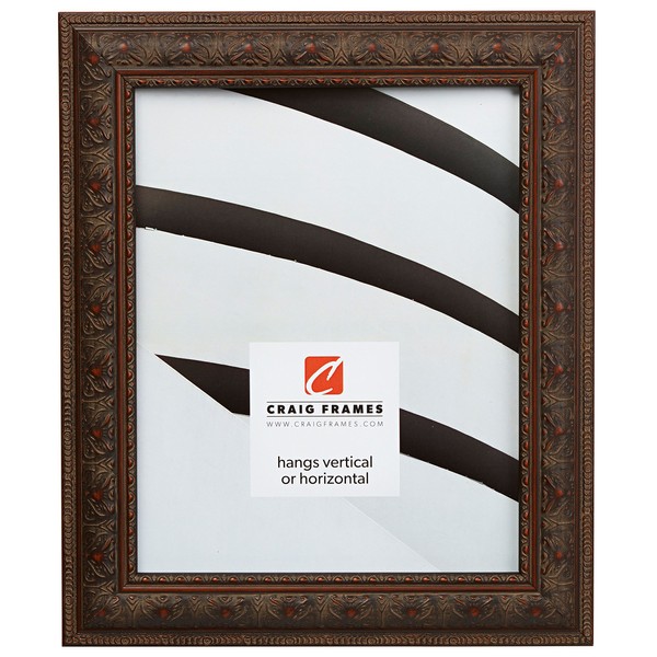 Craig Frames Medici, 5x7 Picture Frame, Antique Mahogany