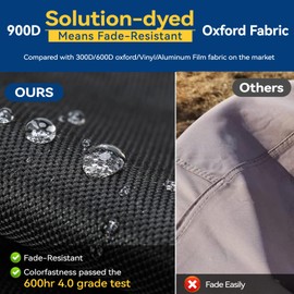 Tuszom Tearproof Anti-UV Dual Wheel Tire Covers for RV, Trailer, Camper,Truck,Cars,Jeeps,Vans,SUV 2 Pack, 900D Solution-Dyed Waterproof Dual Axle Tire Cover Universal Fits 27"-29" Diameter