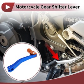 INFINAUTO Folding Motorcycle Gear Shifter Lever for Yamaha TTR 50cc Aluminum Alloy Pedal Shift Lever Arm Blue Orange