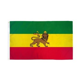 Moon Knives 2x3 Lion of Judah Ethiopia Flag 2x3 House Banner Brass Grommets - Party Decorations Supplies For Parades - Prime Outside, Garden, Men Cave Decor Flag