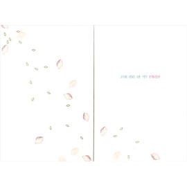 Pictura Watercolor Pastel Flowers And Blowing Leaves Happy Buddha Birthday Card