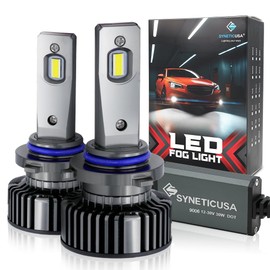 Syneticusa 9006 Light Bulbs 800% Super Brighter 6500K Driving Light Bulbs with Fan, Plug and Play, Off-Road Use or Fog Light, Pack of 2