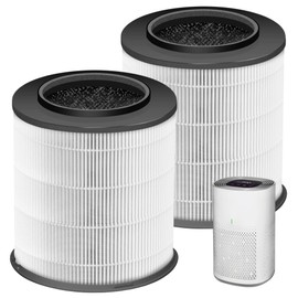 12030 HEPA Replacement Filter for Clorox Medium Room Air Purifier 11030 & 11031,3-in-1 H13 True HEPA with Activated Carbon Filter,2 Pack
