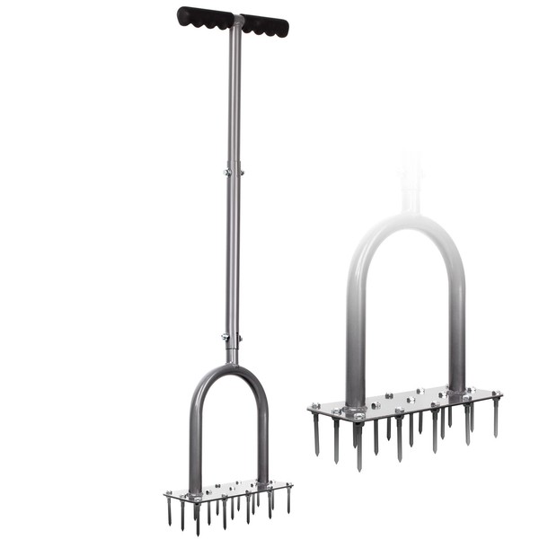 Walensee Lawn Aerator Spike Metal Manual Dethatching Soil Aerating Lawn