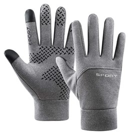 TAGVO Winter Sports Gloves Non-Slip Cycling Gloves Waterproof and Windproof Outdoor Work Gloves Portable Running Gloves Perfect Fit Super Grip Thin Fleece Lining Touch Screen