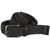 Perry Men's Woven Belt with Stretch Leather-Trim Fabric, Gray, Medium