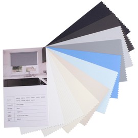 Zshine Motorized Blackout Window Blinds Customize Width (23-95 Inches) Remote Control Wireless and Rechargeable Roller Shades Blinds for Windows, Home, Office, Hotel, Club, Restaurant(Swatch 1)