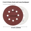 5 Inch 8 Holes Sanding Disc 40 Grit, 50 PCS