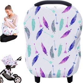 Hicoco Car Seat Canopy Nursing Cover Multi Use Baby Stroller and Infant Carseat Cover