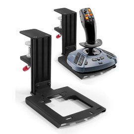 Metal Desk Mount for Flight Sim Stick Compatible with Thrustmaster SimTask Farmstick, T-Flight Hotas One, T-Flight Hotas X, T16000M FCS, TCA Sidestick, Quick Release/ Sturdy Clamp/ Height Adjustable
