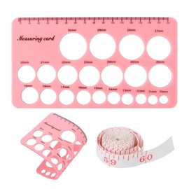 Nipple Measurement Tool Compatible with Flange Inserts, Flange Size Measure for Nipples, Nipple Sizer Measure, Nipple Flange Insert Measuring Tool, Nipple Ruler for Breast Pump Flange Sizing (Pink)