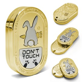 Desperate Rabbit Fidget Slider, Metal Fidget Toys Adults Haptic Coin Infinite Rotation Push, EDC Fidget Toys Sensory Toy Executive Desk Toy for Keep Focus & Stress Relief