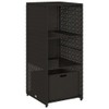 Gecheer Patio Storage Cabinet Outdoor Garden Storage Organizers Black 19.7"x21.7"x45.3"