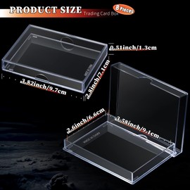 8 Pcs Baseball Card Case Trading Card Protector 35 Trading Card Capacity Hinged Box Holder Case for Football Plastic Sports Card Case Trading Cards Game Card Storage and Display, Holds 280 Cards