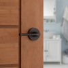 Kwikset Lisbon Interior Privacy Door Handle with Lock, Round Lever