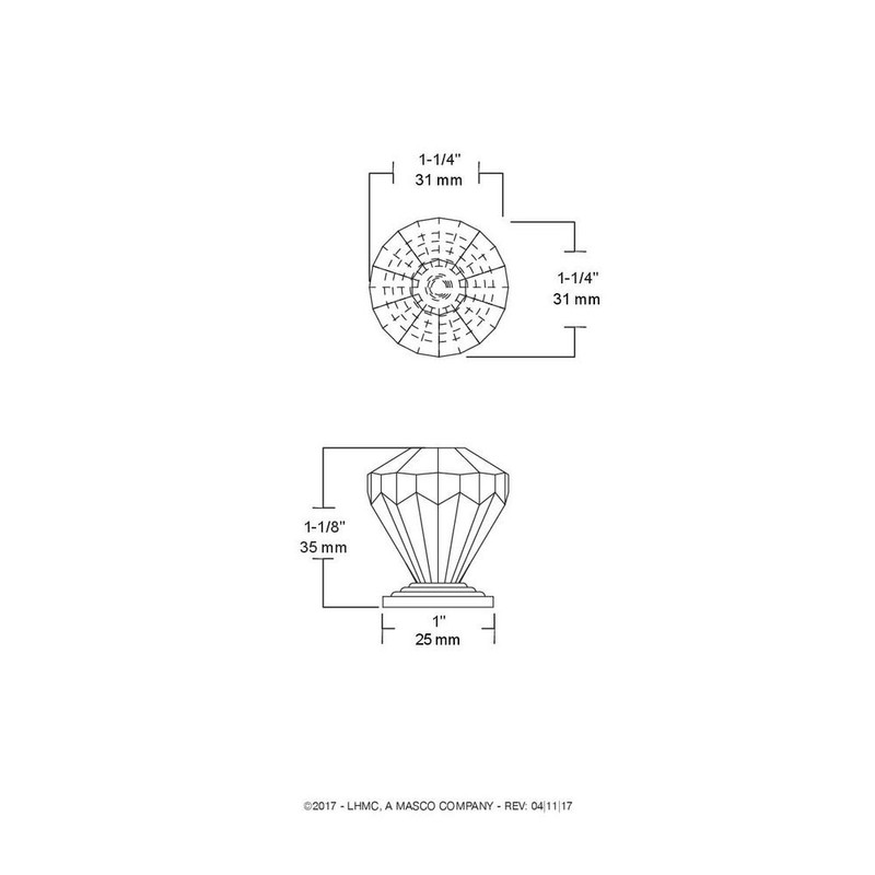 Liberty P30122-CHC-C, Crystal Clear Acrylic Drawer Knobs Cabinet Hardware, Cabinet