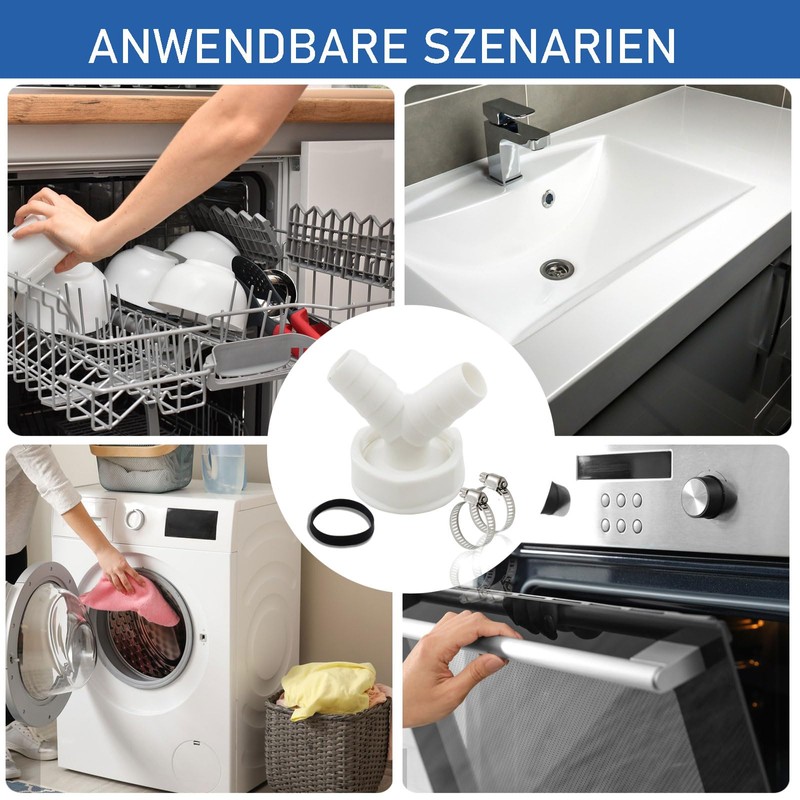 Dishwasher Washing Machine Drain Adapter Drain Washing Machine Double Connection