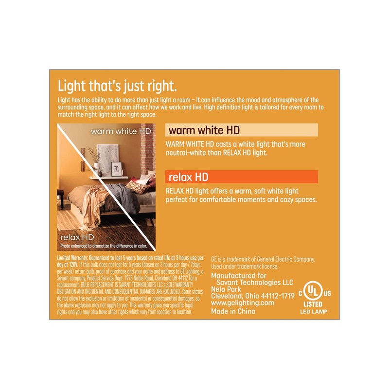 GE Relax HD 50-Watt EQ LED Par20 Warm White Medium