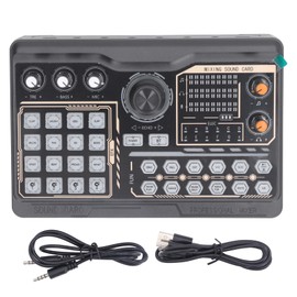 P300 Live Sound Card 5V 2A RGB Professional Sound Mixer for Mobile Phone Computer Universal