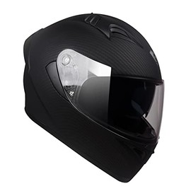 KYPARA Full Face Motorcycle Helmet with Extra Tinted Visor & DOT Approved for Moped ATV Cruiser Scooter (Matt Black, Medium)