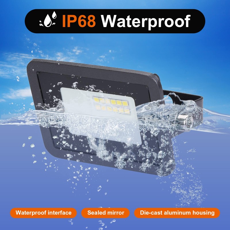 MIWAT 5Pack 10W Daylight LED Flood Light Outdoor, LED Work