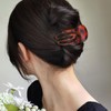 Flomiara 4PCS Flat Claw Clip, Concave Hair Clips for Thick