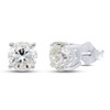 Round Cut Lab Created Moissanite Diamond 4 Prong Push Back
