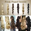 Adornmagic Women's Feminine Long Curly Ponytail Extensions Clip in Claw
