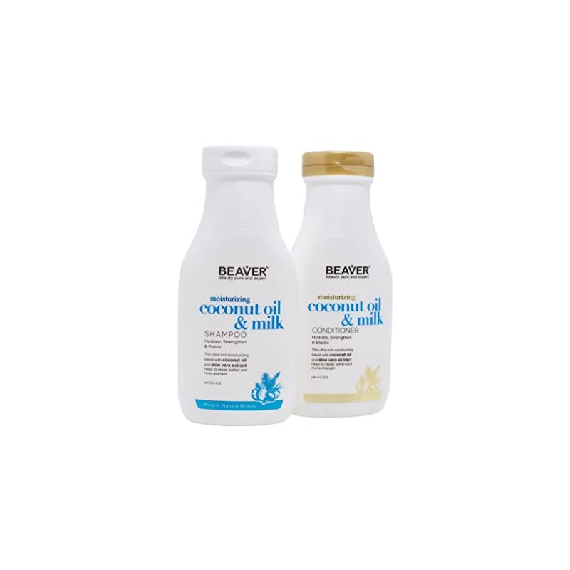 BEAVER Moisturizing Coconut Oil & Milk Shampoo AND Conditioner 730