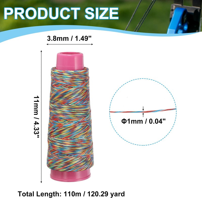 sourcing map Archery Recurve Bow String Serving Thread 120 Yard
