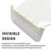 chic2click Invisible Bookshelf Set of 3 White Floating Bookshelves Metal