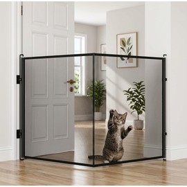Foldable Retractable Dog Safety Gate Pet Isolation