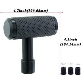 Abfer T-Shaped Shift Knob, Weighted for Car Gear, Lever Stick Shifter, Automatic, Manual Vehicle, Universal Car Accessories, Interior (Black)