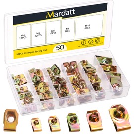 Mardatt M4 M5 M6 M8 Auto Car U Clips, Automotive U Nut Clips, U-Style Clip-On Nuts U Fastener Clips U Clip Nuts for Engine Fender Bumper Dash Door Panel Interior (Style 6)