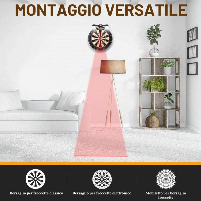 Naissgo Illuminazione per bersaglio, freccette, illuminazione per bersaglio, linea di