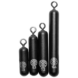 LMAB Tungsten Drop Shot Free Rig Weights Lead Free with Eyelet, Finesse Rig Weights for Bass Fishing & Zander Fishing, Round Eye Stick, Jika Rig Set, Size 7.2g