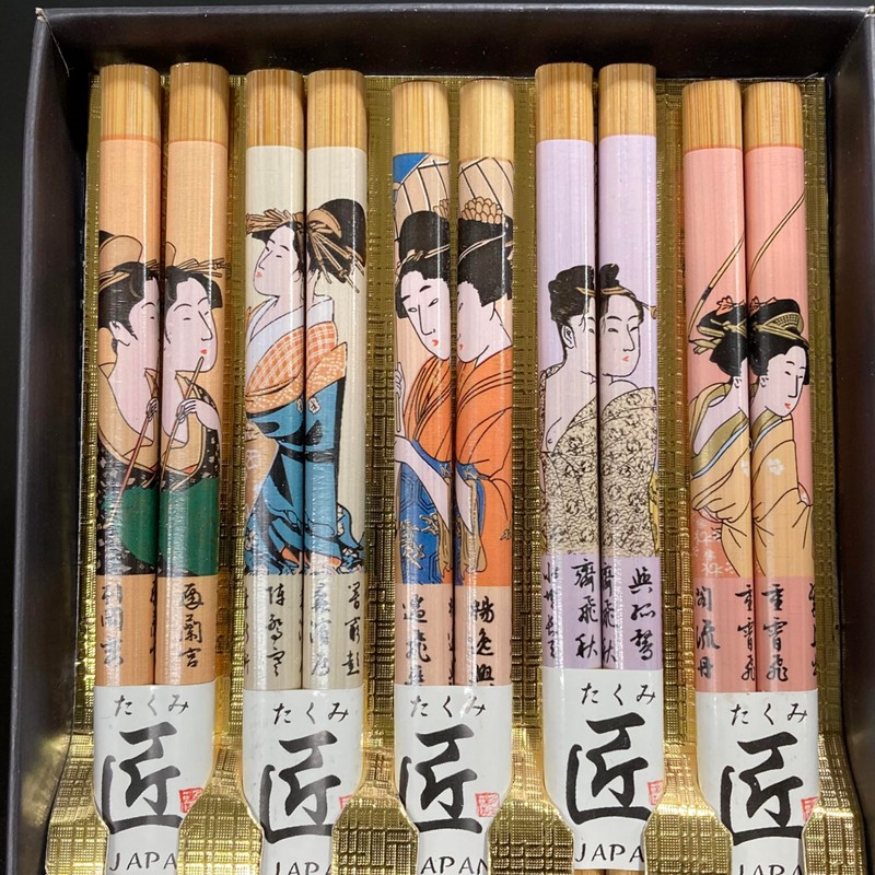 UKIYOE, Japanese Souvenir Chopsticks 5 Pairs Set, Ukiyo-e