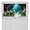 MIRRORANG 61 x 30 cm Underwater Aquarium Background Colourful Mountain