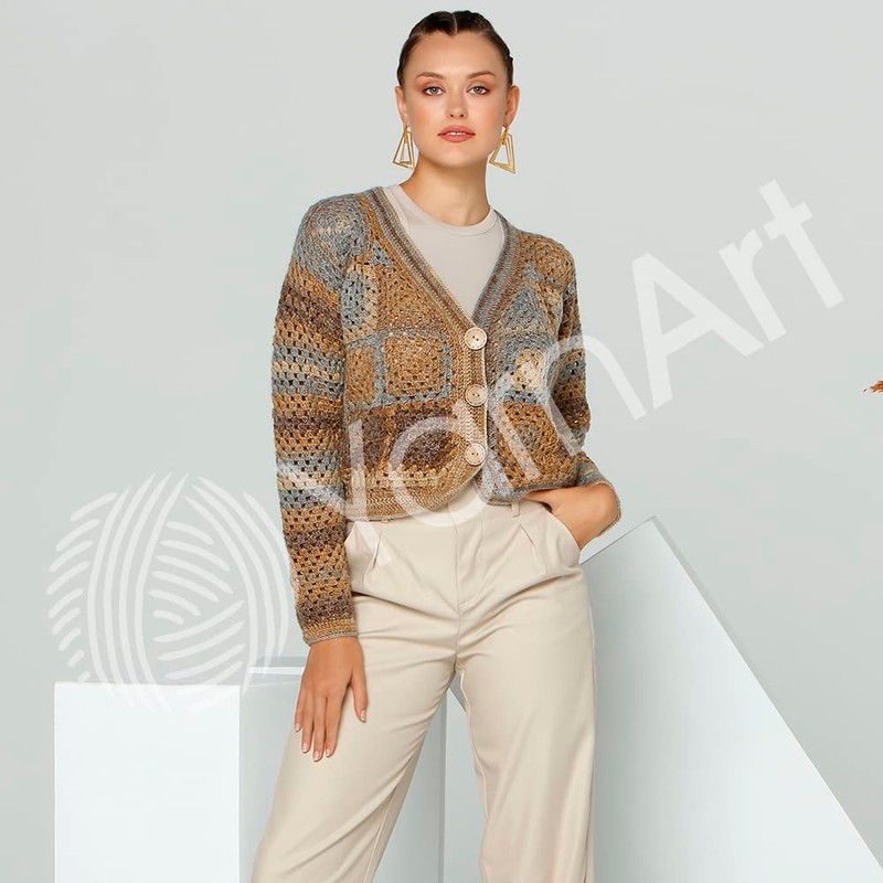 Hilo de ambiente de YarnArt – Hilo suave, multicolor, auto-rayado