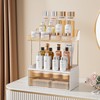 Delamu Bathroom Organizers and Storage, 2-Tier 2-Drawer Makeup Organizer Countertop,
