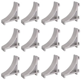 12 Pcs Refrigerator Shelf Clips Silver Fridge Cooler Shelf Support Replacement Freezer Shelf Clip for Refrigerator Cooler Freezer Fridge Shelves Kitchen