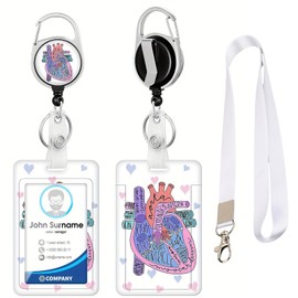 Ziyero Retractable ID Badge Holder Nurse for Women in Nursing Doctor Practice Removable Key Roll with Strap Nurse Accessories Nurse Gifts