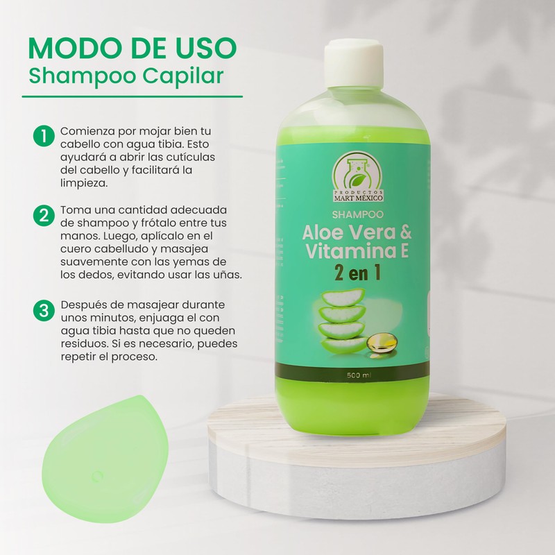 Shampoo 2 En 1 Aloe Vera & Vitamina E Productos