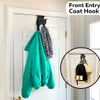 Evelots Cat Over The Door Hooks for Hanging - Black