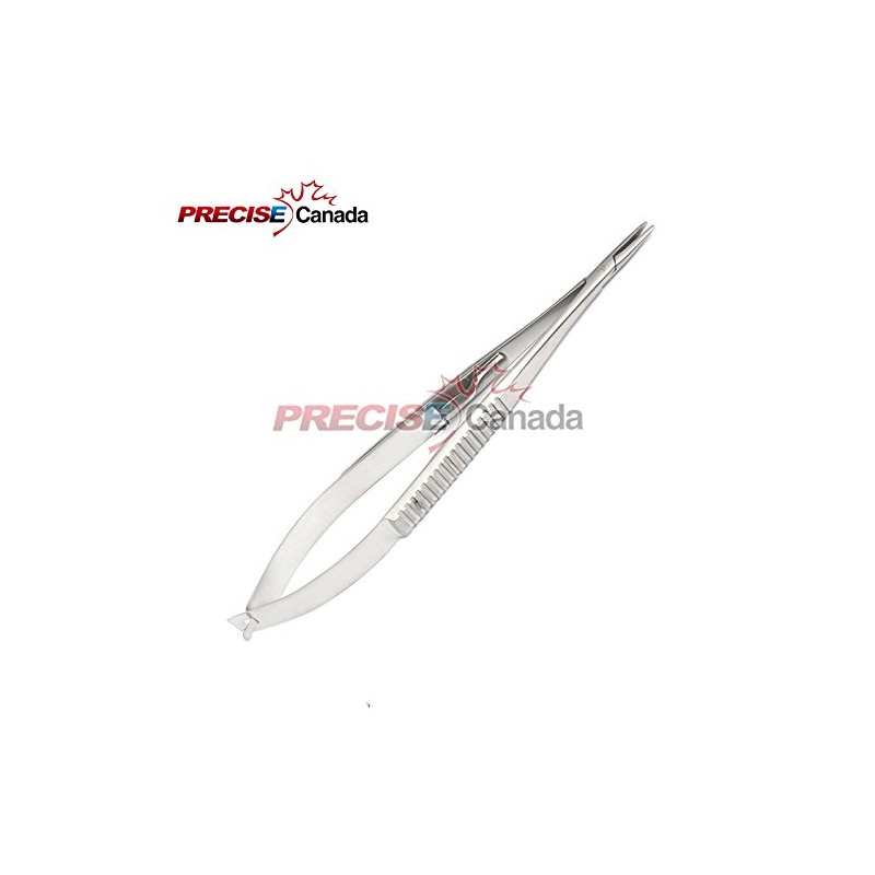 PRECISE CANADA: CASTROVIEJO Needle Holder, Straight, 5.5"/14CM, with Lock, Serrated