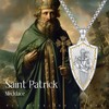 YueYuan St Patrick Necklace 925 Sterling Silver Saint Patrick Pendant