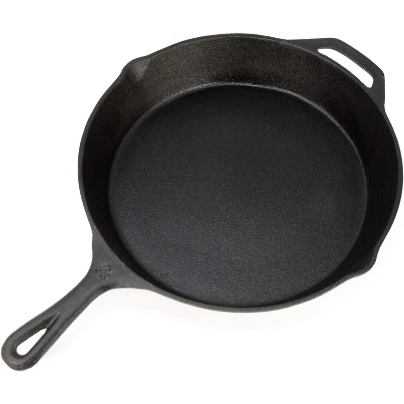 Backcountry Cast Iron Skillet(10 Inch Medium Frying Pan + Cloth
