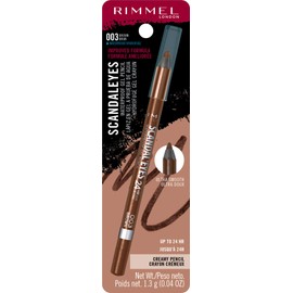Rimmel London Scandaleyes Waterproof Gel Pencil Eyeliner, Long-Wearing, Ultra-Smooth, Smudge-Proof, 003, Brown, 0.04oz